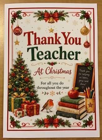thank you teacher at christmas by Sharron Hylton
