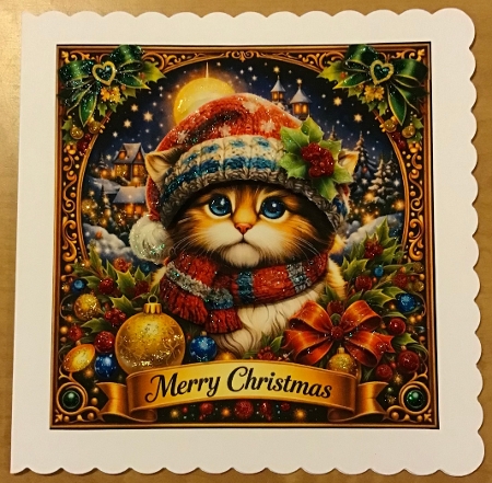 A purr a wink a snowy night by Sharron Hylton