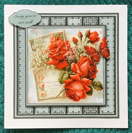 Red Roses on Letters - Mini Kit 6x6 by Sharron Hylton