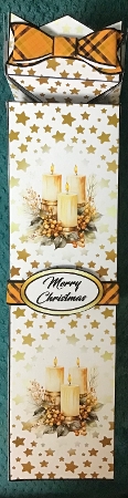 Cracker bottle boxes Gold candles by Sharron Hylton
