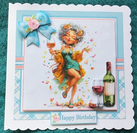 7x7 Birthday wine choice of four mini kit by Sharron Hylton