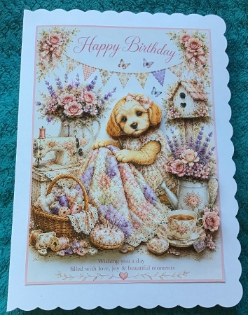 Cute Birthday animals : puppy by Sharron Hylton