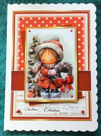 5x7 ~ Set Of 3 Cutie Christmas Greetings 2 by Sharron Hylton