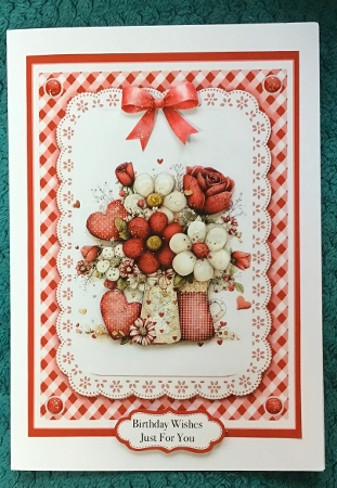 5x7 ~ Filled With Love Flower Vases by Sharron Hylton