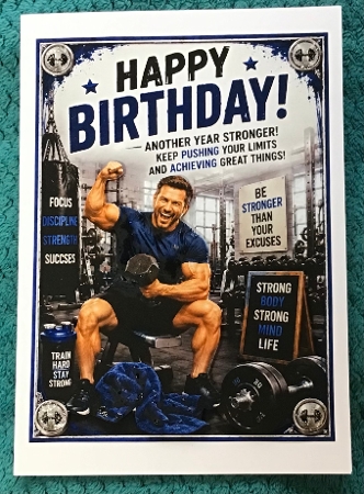 happy birthday male gym by Sharron Hylton
