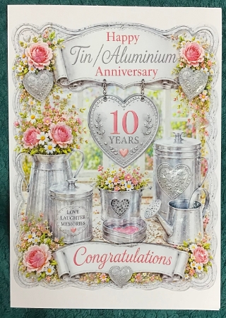 10  years tin/alluminium  anniversary by Sharron Hylton