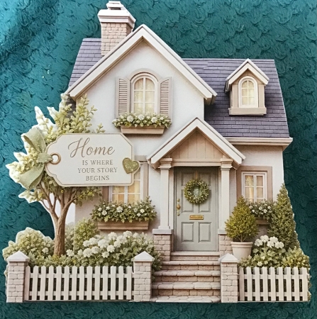 New Home Shaped 7 x 7 Card by Sharron Hylton