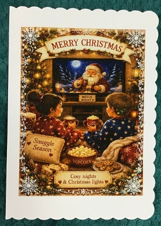 lucy and george watching christmas movies by Sharron Hylton