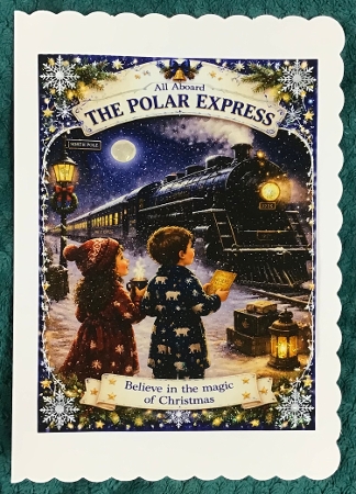 lucy and george at the polar express by Sharron Hylton