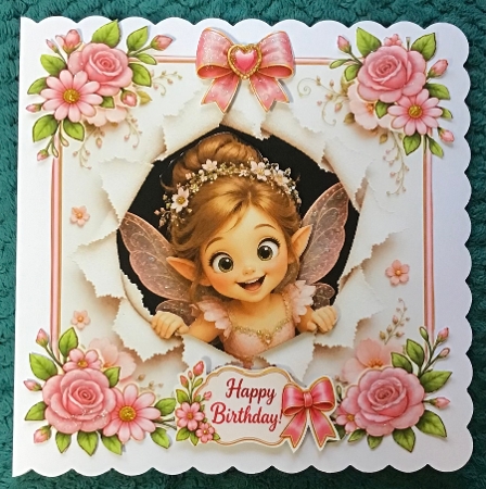 Fairy Birthday Magic – Floral Peek‑Through & Party Tags Card Kit by Sharron Hylton