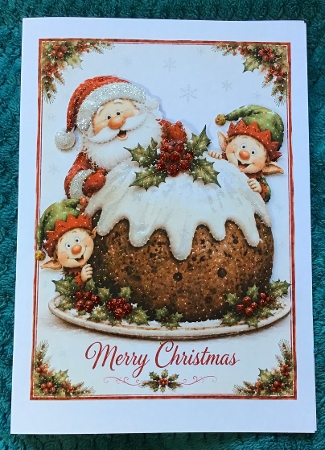 santa christmas pud by Sharron Hylton