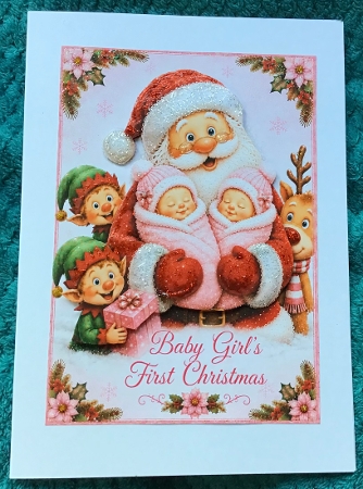 santa twins 1st christmas girls by Sharron Hylton
