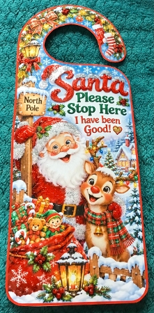 santa please stop here door hanger 1 by Sharron Hylton