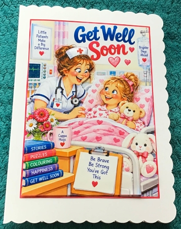 get well soon girl hospital by Sharron Hylton