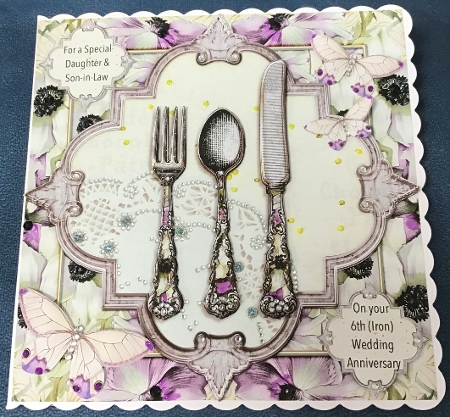 Vintage Shabby Country Cutlery Purple 474 by Sharron Hylton
