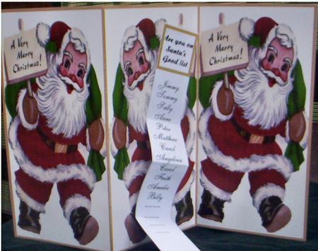 Tri Fold Santas Apply to Card and Concertina Fold 2up by Sharyn Cafe