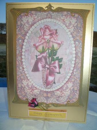 Vintage Framed Roses by Sheena Lecky