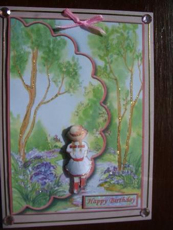 Walking Through a Stream Envelope Card with Decoupage Featured Gallery Photo