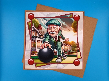 Lets play bowls 8x8 by Sheila Heptinstall