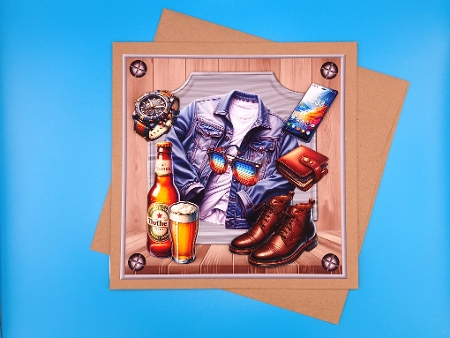 Male Card Happy Birthday Mini Kit by Sheila Heptinstall