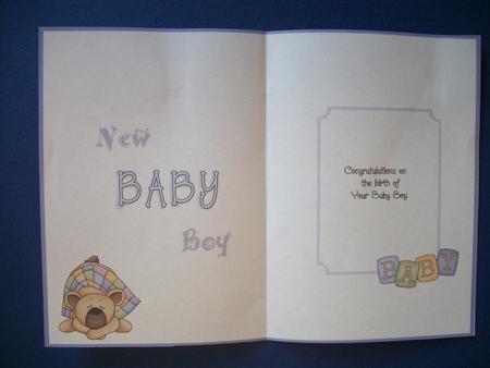 New Baby Boy Insert by Sheila Horne