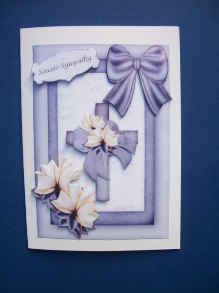 Cross and Lilys A5 Card Front 2 with Step by Step by Sheila Horne