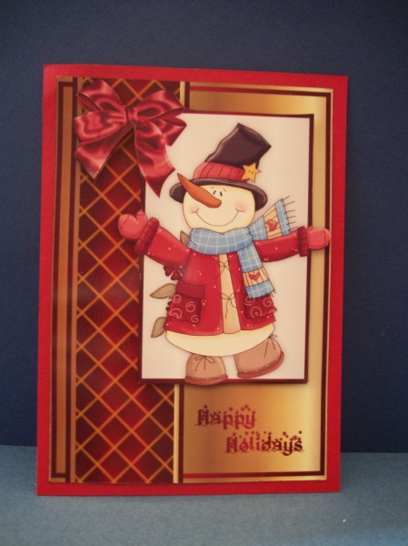 Frosty the Snowman 1 - A4 Card Front by Sheila Horne