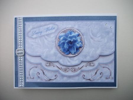 Roses for Mum 2 Double Scallop Edge Faux Envelope Card Front by Sheila Horne