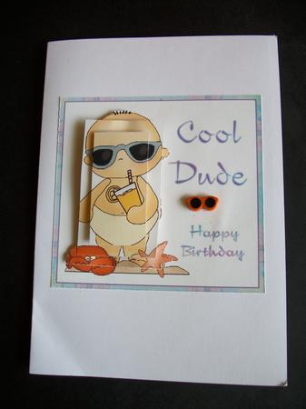 Cool Dude - Card Front + Pyramid by Sheila Horne