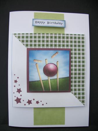 Cricket Quick Card with Decoupage by Sheila Horne