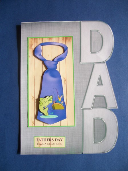 5 x 7 Elegant Metallic Dad Shaped Card by Sheila Horne