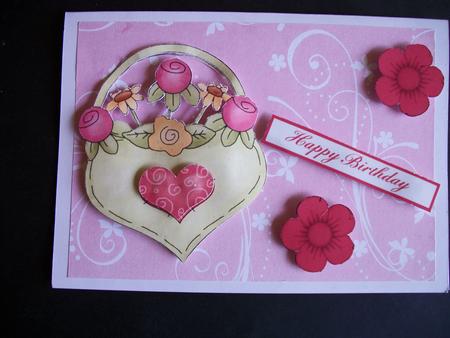 Heart Pouch of Flowers by Sheila Horne