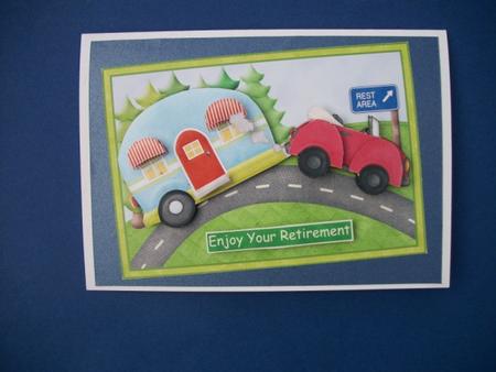 Caravan Over the Hill Topper & Decoupage by Sheila Horne