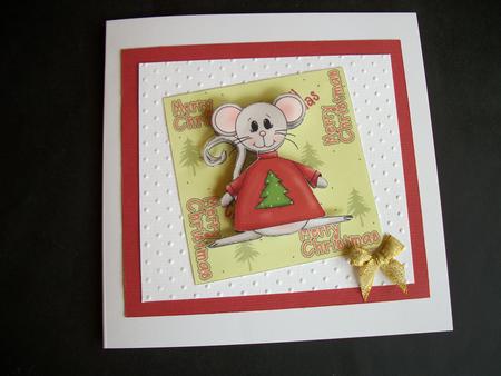 Christmas Sweater Mouse by Sheila Horne
