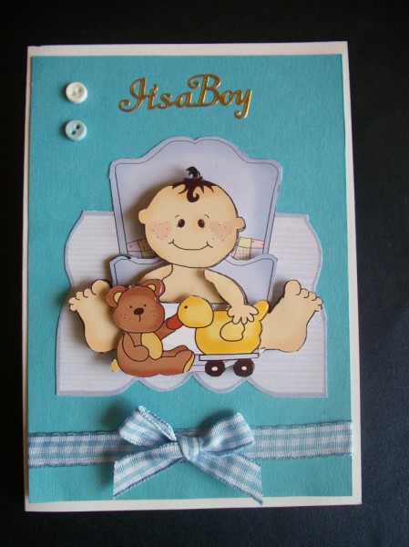 Baby,teddy and Duck Over Edge by Sheila Horne