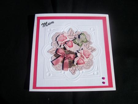 Rosebud Lace Card Topper by Sheila Horne