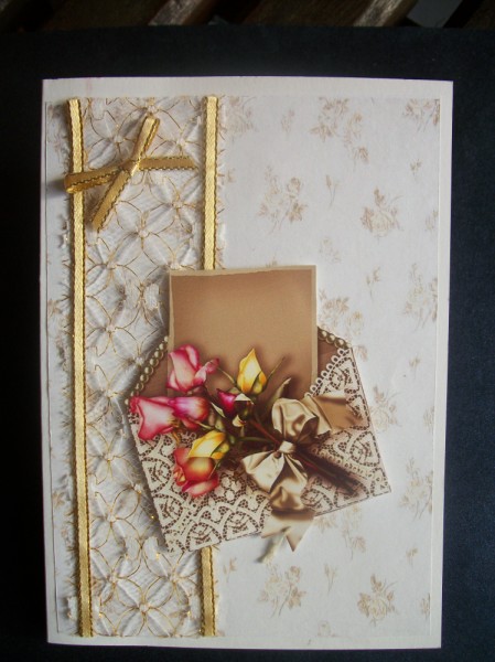Cream and Ivory Roses Paper by Sheila Horne