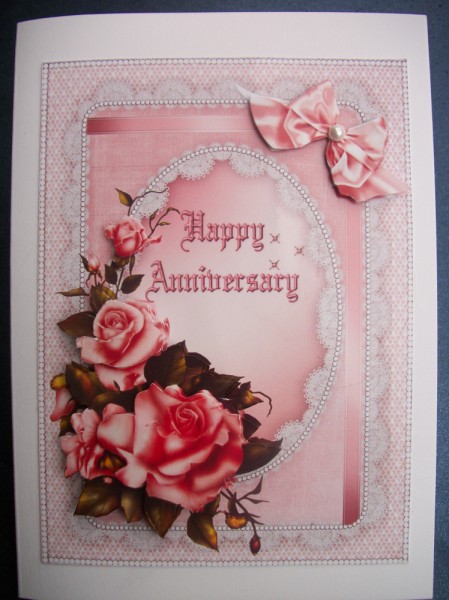 Anniversary Roses, Lace and Pearls by Sheila Horne