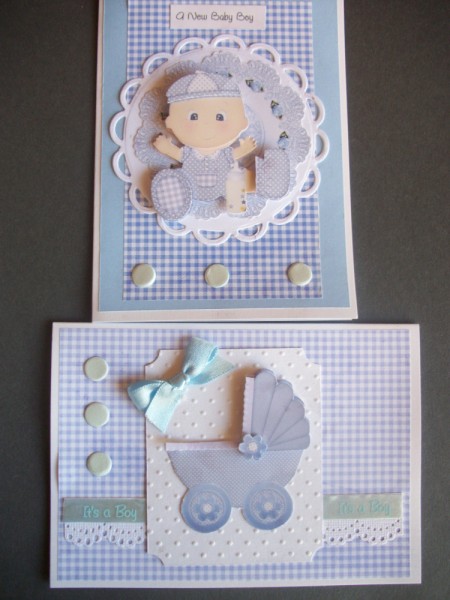 Baby Boy Decoupage for Book Style Topper/card Front by Sheila Horne
