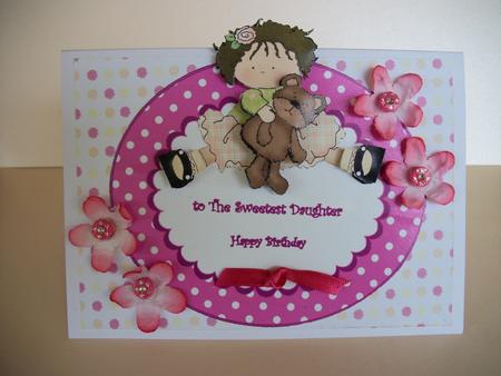 Sweetest Daughter - Wobble Card by Sheila Horne