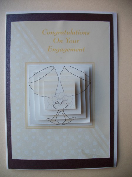 Engagement Card Peach by Sheila Horne