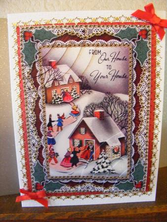 Our House to Yours Gold Lace 7x5inch Duo Corner Stacker by sheila ketterer
