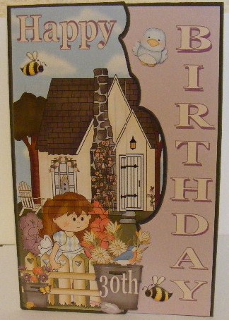 In the Garden Birthday Scalloped Edge Mini Kit by sheila ketterer