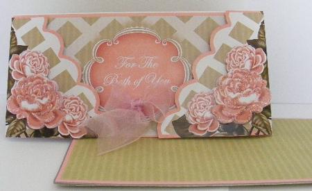 Pink Roses Both of You 3D Fancy Lattice 3D Card Kit by sheila ketterer