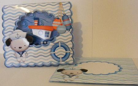 Sailor Boy Scalloped Tent Card Kit by sheila ketterer