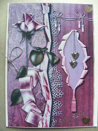Purple Tattered Romance Card Toppers by sheila ketterer