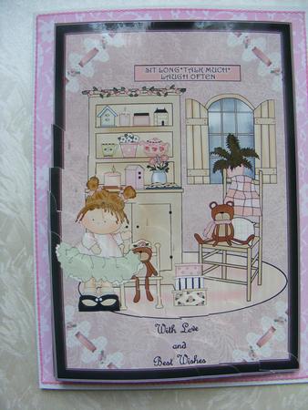 Sit Long, Talk Much Scalloped Corner Stacker by sheila ketterer