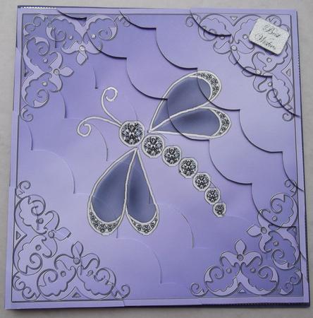 8 x 8 Dragonfly Kit with Scalloped Corners by Sheila Lewis