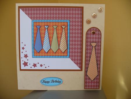 Men's Ties Quick Card with Decoupage by Sheila Lewis