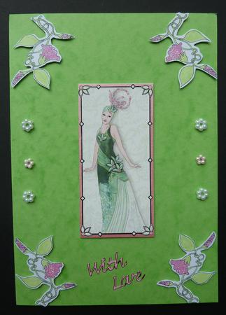 Art Nouveau Columbine Corners Digital Stamps by Sheila Lewis
